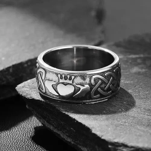 Viking Celtic Knot Couple Love Rings