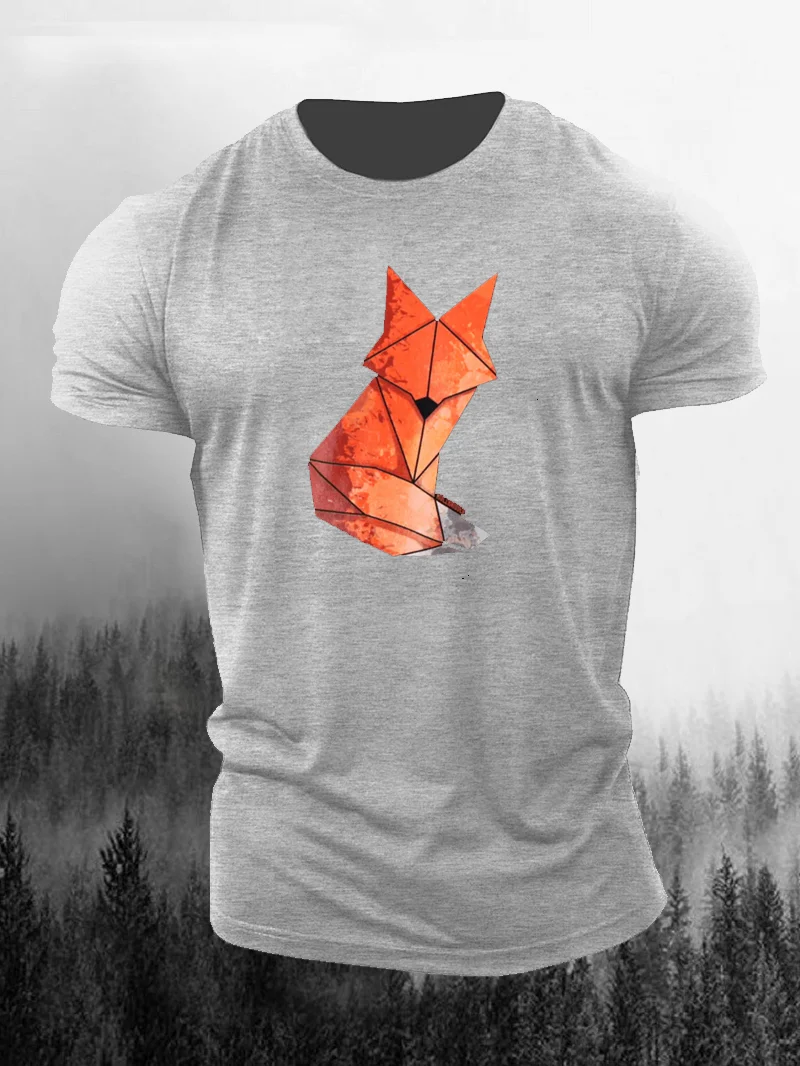 Relaxed Geometric Fox T-Shirt