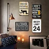 4pcs - Vintage Metal Signs(12*16Inch)   - Bar