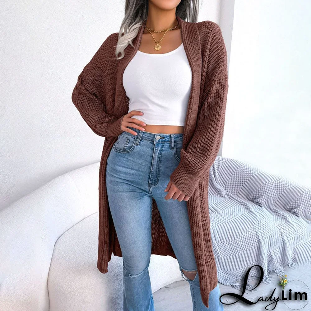 Casual Solid Colour Cardigan