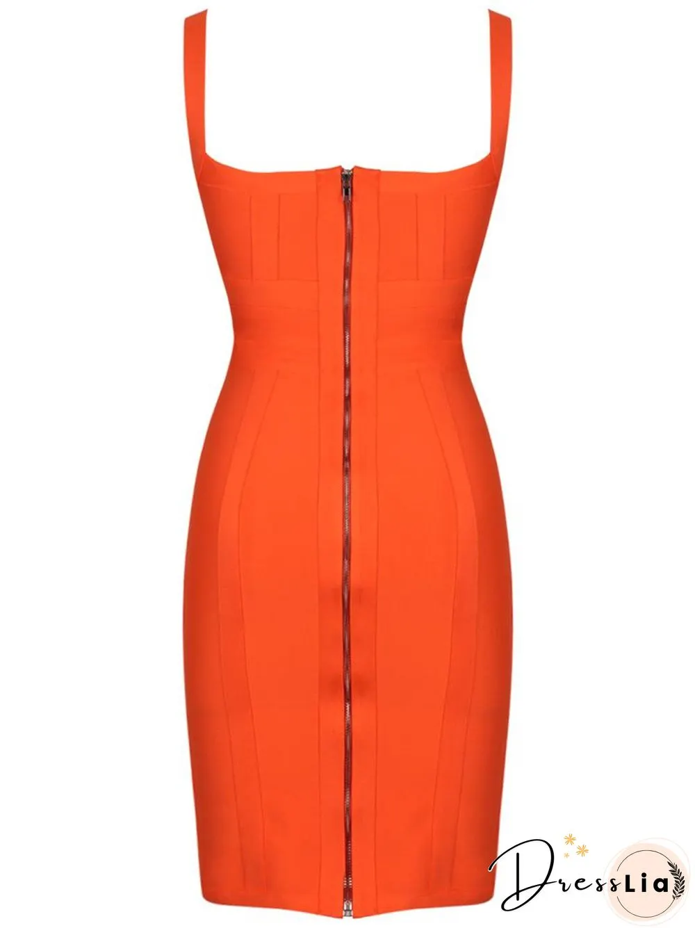 Orange Bodycon Dress for Women with Spaghetti Accents-Royal Blue Club Celebrity Party