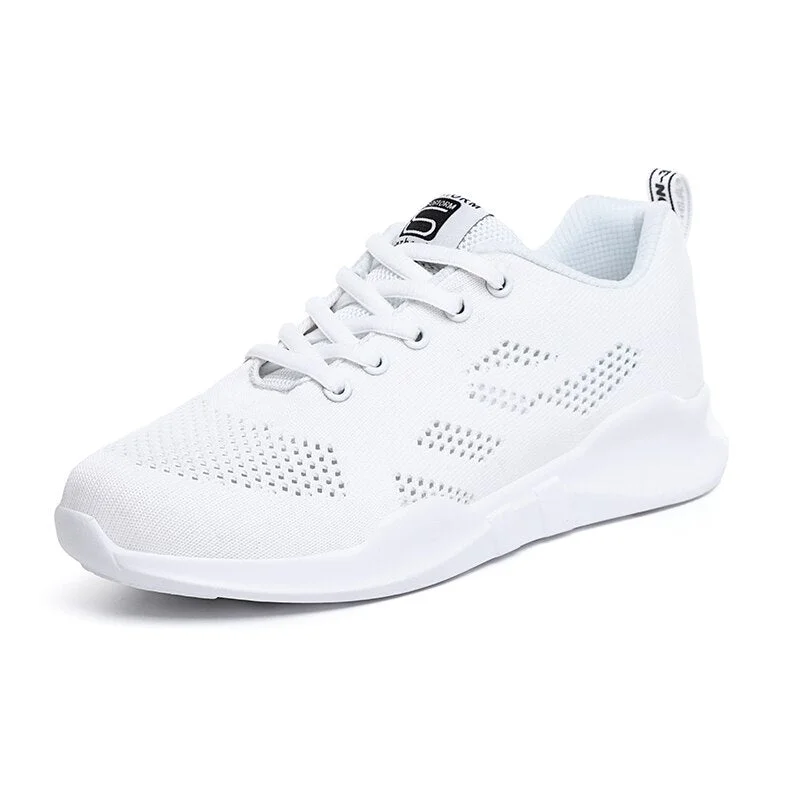 Lace-up Athletic Woman Outdoor Walking Sneakers Women's Mesh Comfortable Running Shoes Breathable  Lightweight Jogging  Non-slip