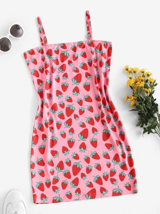 Cami Strawberry Print Bodycon Dress
