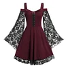 Women's Plus Size Dress Lace Sling Tube Top Gothic Retro Dress