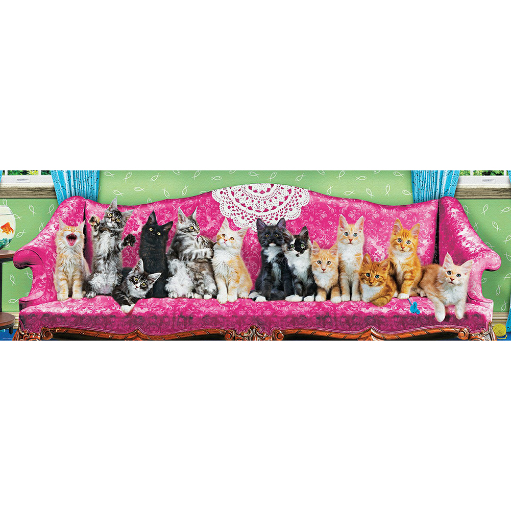 

Cat on Sofa - Round Drill Diamond Painting - 90*30CM (Big Size), 501 Original