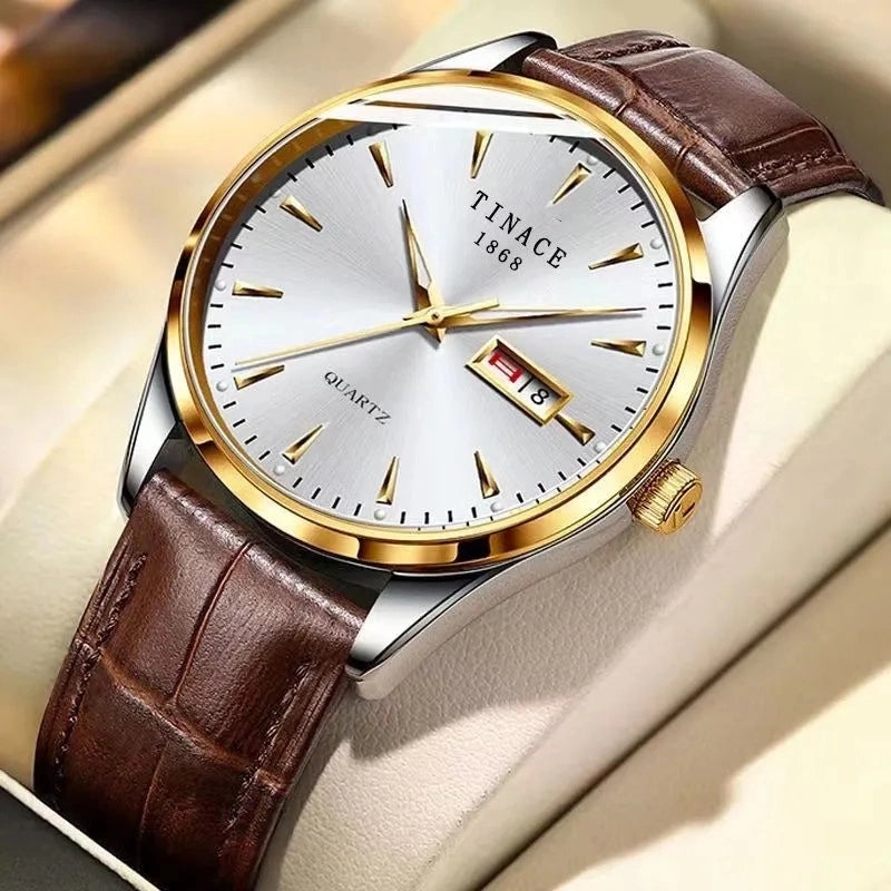 Commute Color Block Single Folding Buckle Quartz Men’s Watches