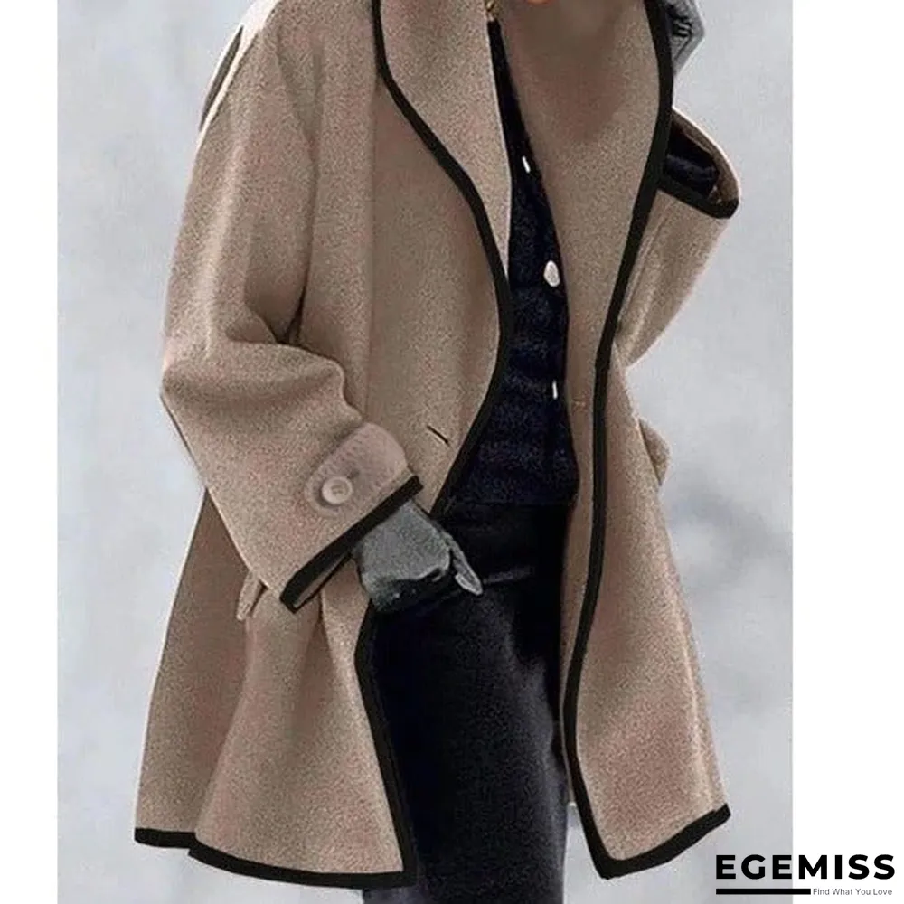 Casual Ombre Shirt Collar Outerwear | EGEMISS
