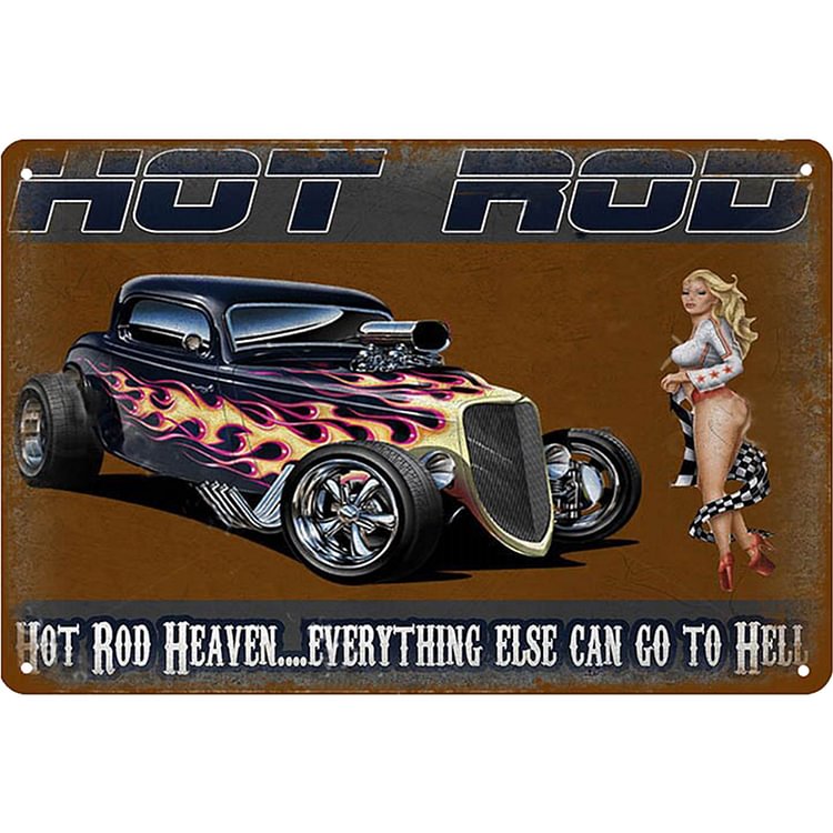 Hot Rod Car Car - Vintage Tin Signs/Wooden Signs - 20*30cm/30*40cm