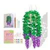 Wisteria Flower Beginners Crochet Kit, hanging basket Crochet Starter Kits with Step-by-Step Video Tutorials, Hanging Potted Plants Knitting Starter Pack for Beginners Decoration