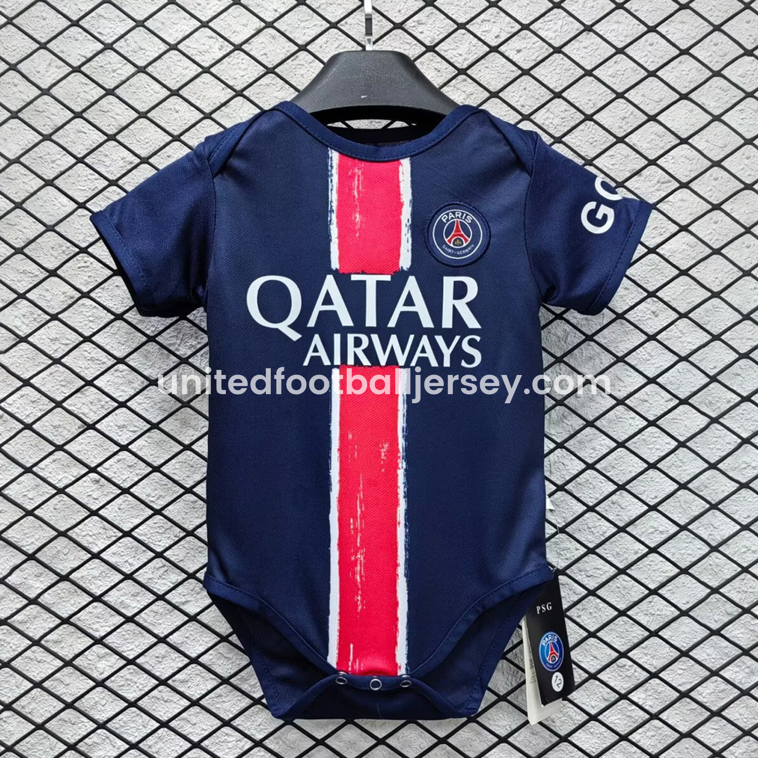 Paris Saint-Germain PSG 24-25 Home Baby Crawling Suit