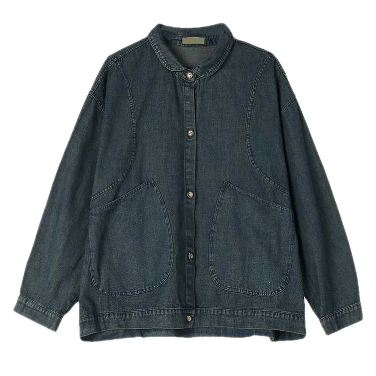Classic Denim Long Sleeve Jacket - yankia