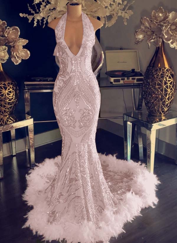 Lavish Mermaid Halter Dress