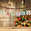 6Pcs Double Side Diamond Art Keyring Keychain Pendant for Home Decor (Cute Elfs)