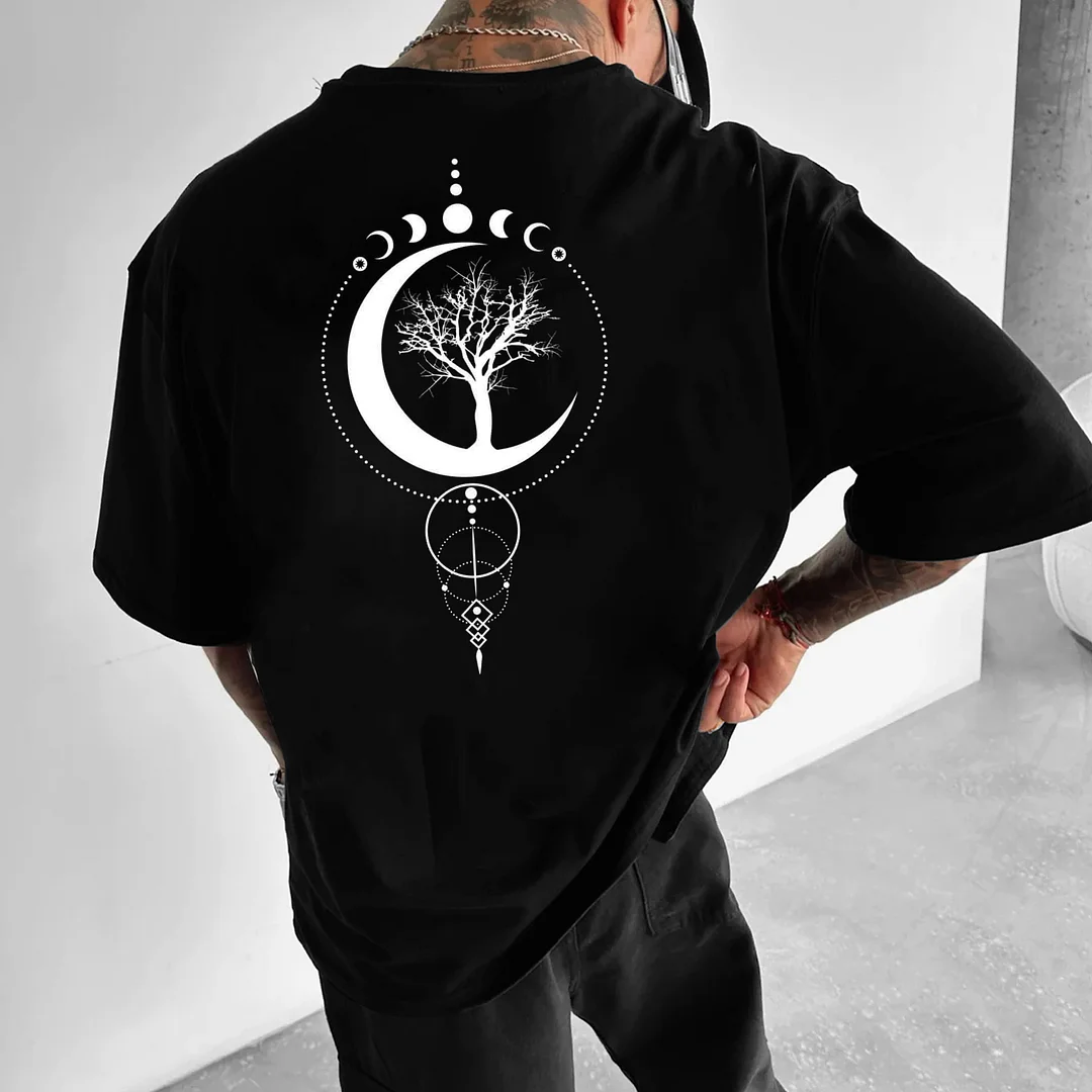 Leisure Trees Moon Printed T-shirt