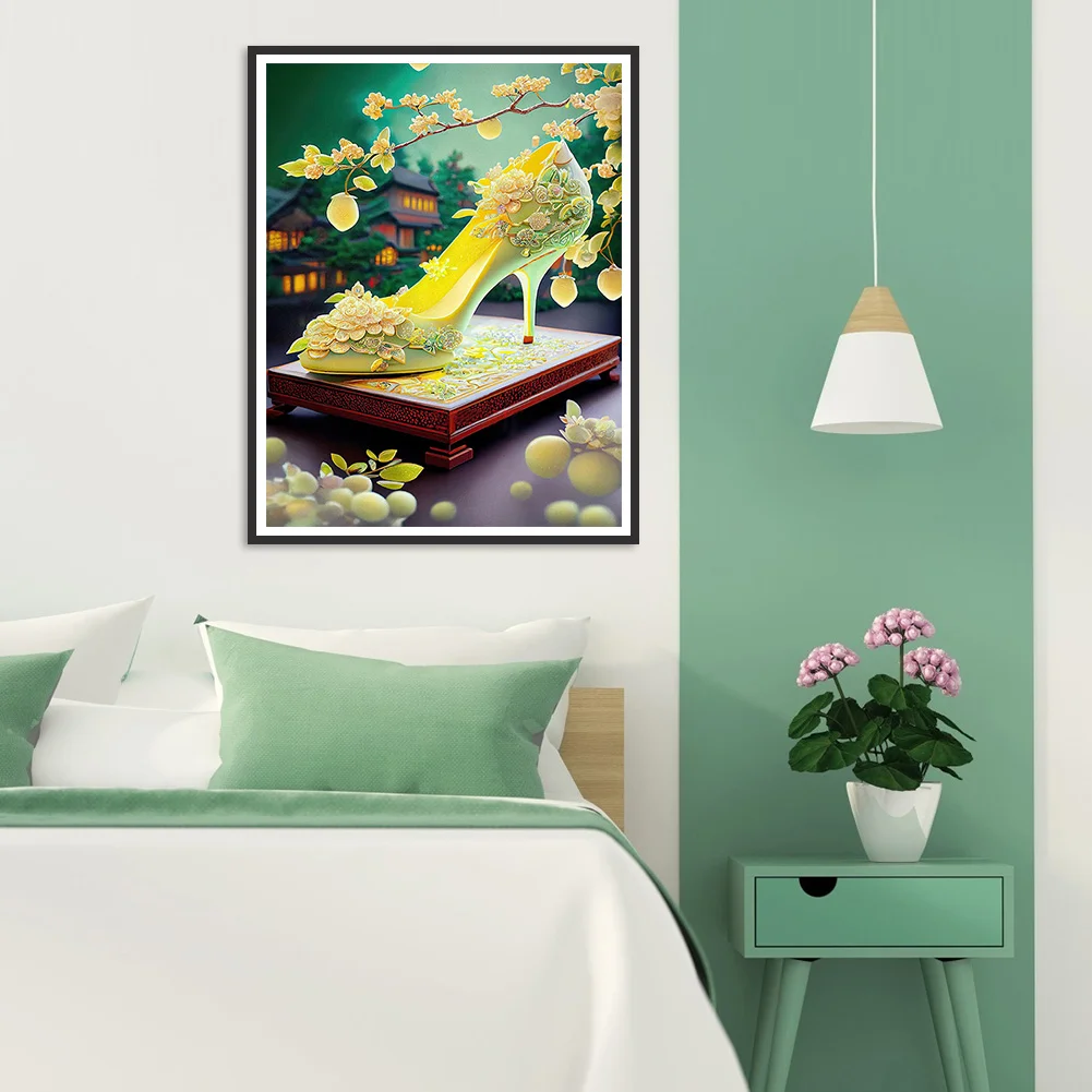 Full Round Diamond Painting 30*40cm - Dreamy Retro High Heels