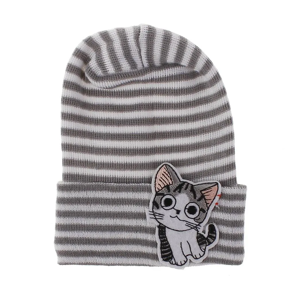 2020 Baby Stuff Accessories Baby Soft Turban Newborn Hat Lovely Winter Warm Beanie Crochet Knit Embroidery Patch Cap
