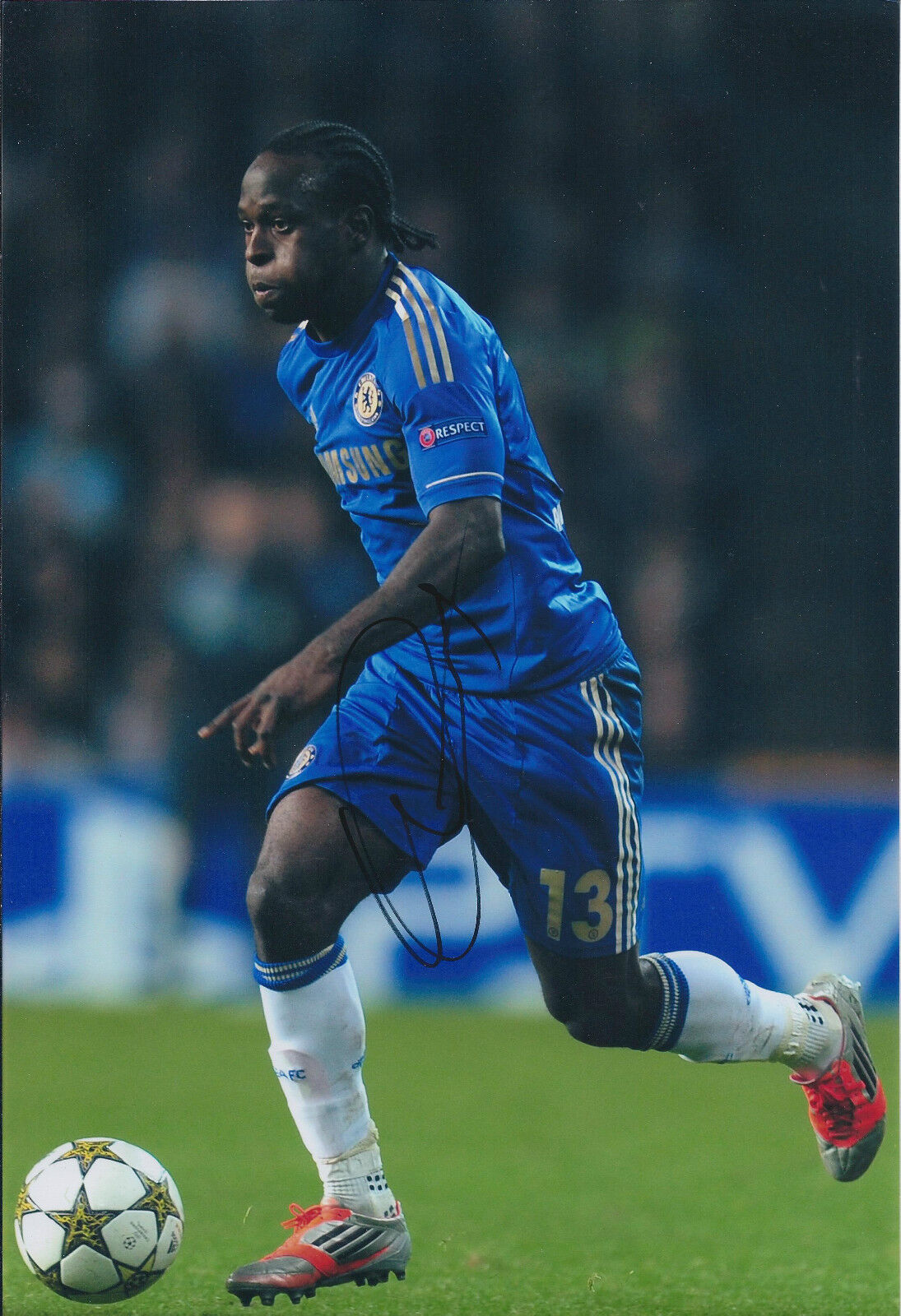 Victor MOSES Signed Autograph 12x8 Photo Poster painting AFTAL COA Chelsea Champions League