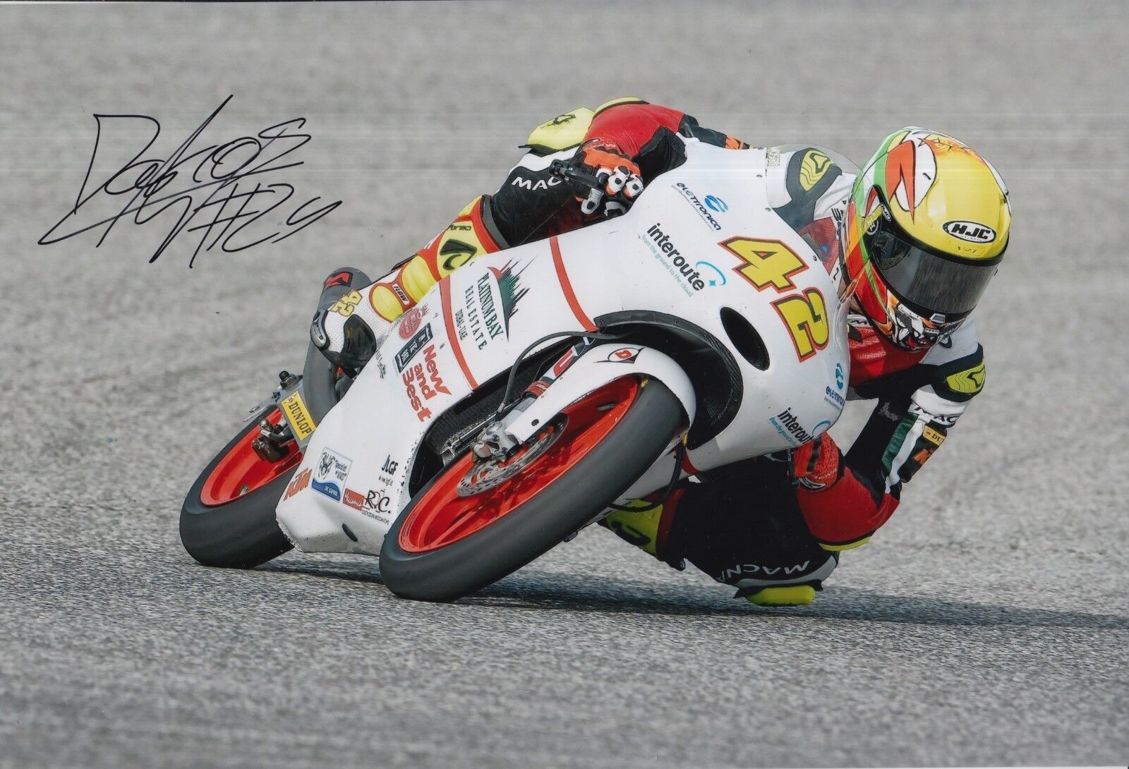 Marcos Ramirez Hand Signed Platinum Bay Real Estate KTM 12x8 Photo Poster painting Moto3 3.