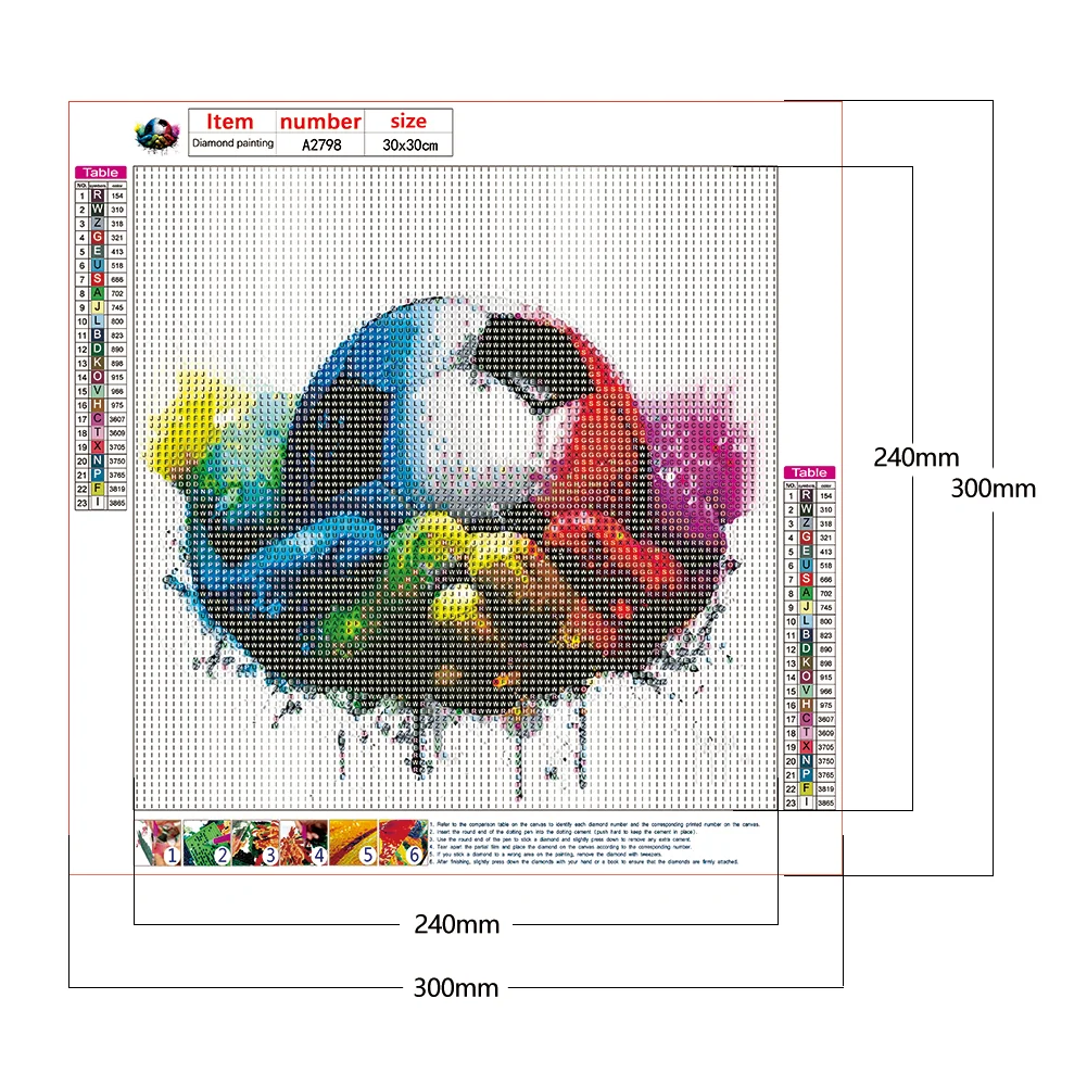 Diamond Painting - Full Round Drill - Football(30*30cm)