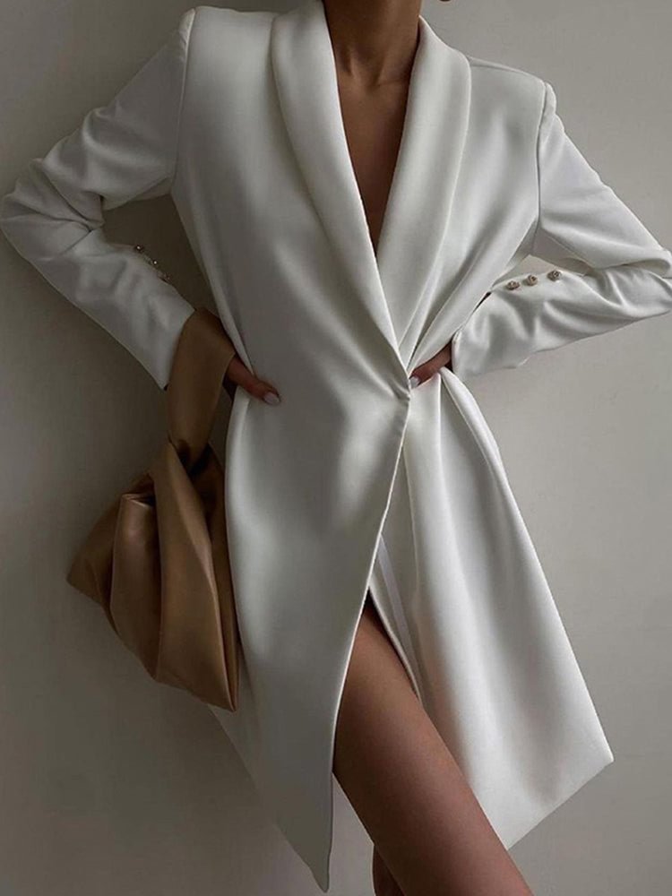 Light perception V-neck women's blazer SKUI34932 QueenFunky