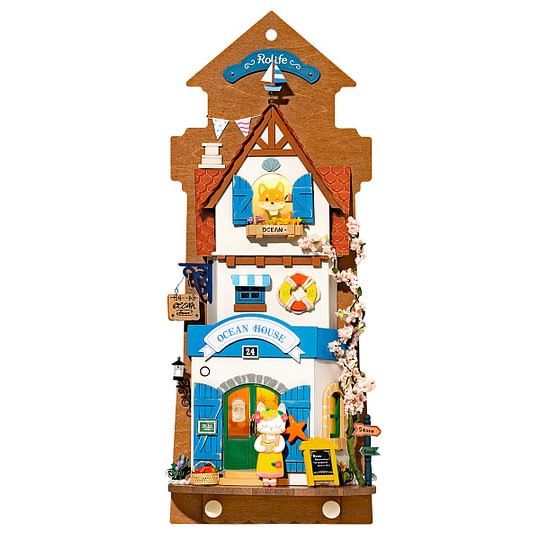 [Only Ship To U.S.]Rolife Island Dream Villa DIY Wall Hanging Miniature House Kit DS022 | Robotime Online