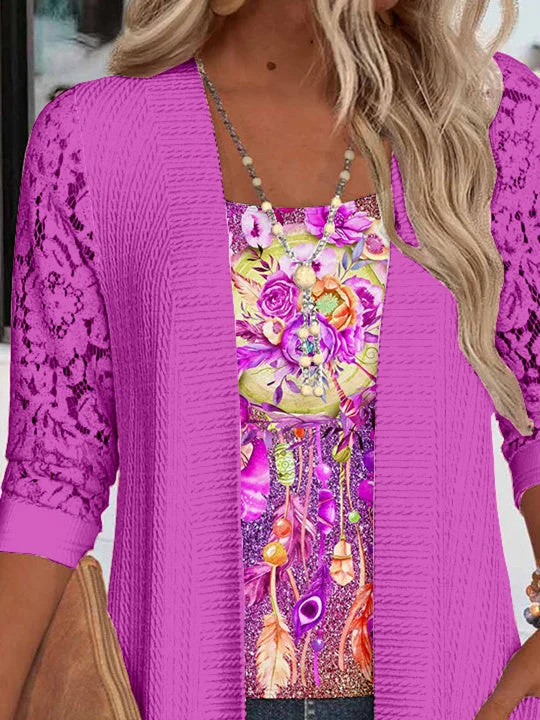 Women Half Sleeve V-neck Solid Color Dress