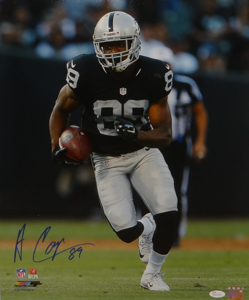 Amari Cooper Autographed Raiders 16x20 Vertical Running PF. Photo Poster painting- JSA W Auth