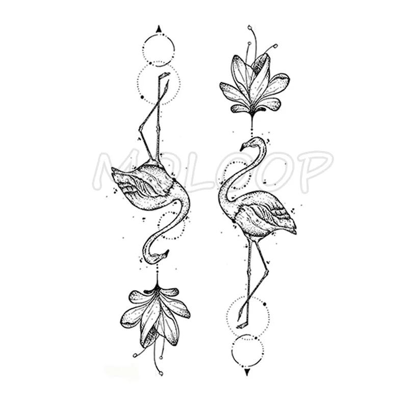 Waterproof Temporary Tattoo Stickers Black Somnus Flower Plant Small Size Tatto Flash Tatoo Fake Tattoos for Man Kid Girl Women