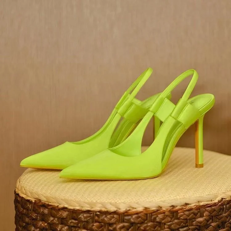 Wongn Wongn Heels Women's Spring 2023 New Cloth Face Pointed Single Shoe With Skirt Tou Women's Sandals