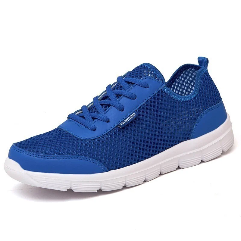 Plus Size 35-48 Breathable Mesh Running Shoes For Men Women Lightweight Walking Sports Shoes Lace-up Casual Shoes Lover Sneakers