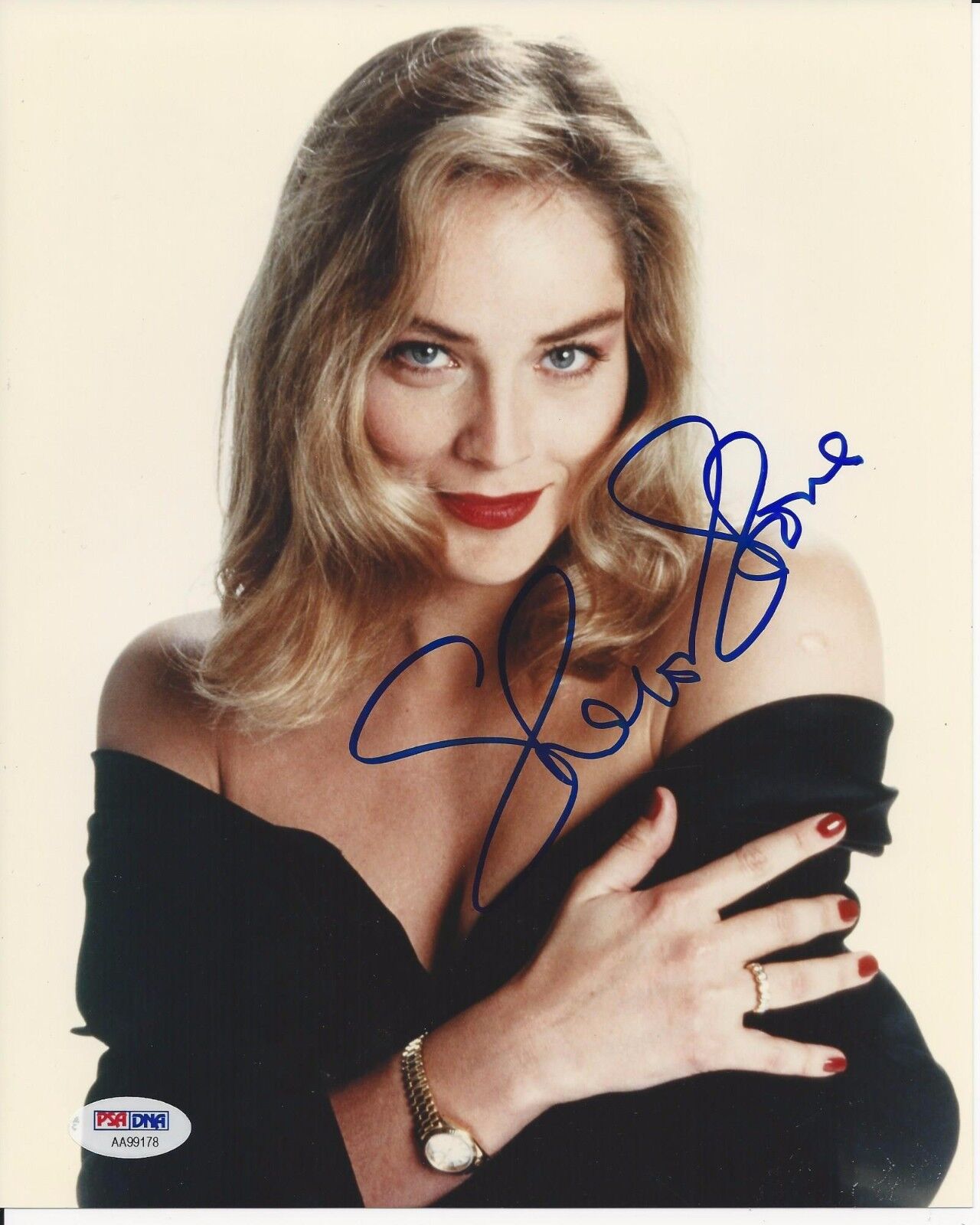 SHARON STONE Signed 8 x10 Photo Poster painting with PSA/DNA COA