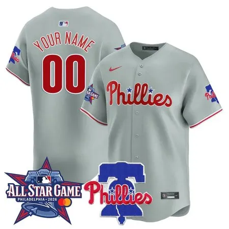 Men's Philadelphia Phillies Gray 2026 MLB All-Star Custom Jersey