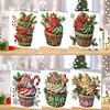 6PCS Diamond Painting Christmas Cake Greeting Cards Congratulations Cards