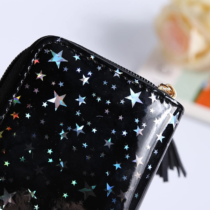 Women's Star Pu Leather Zipper Coin Purses2