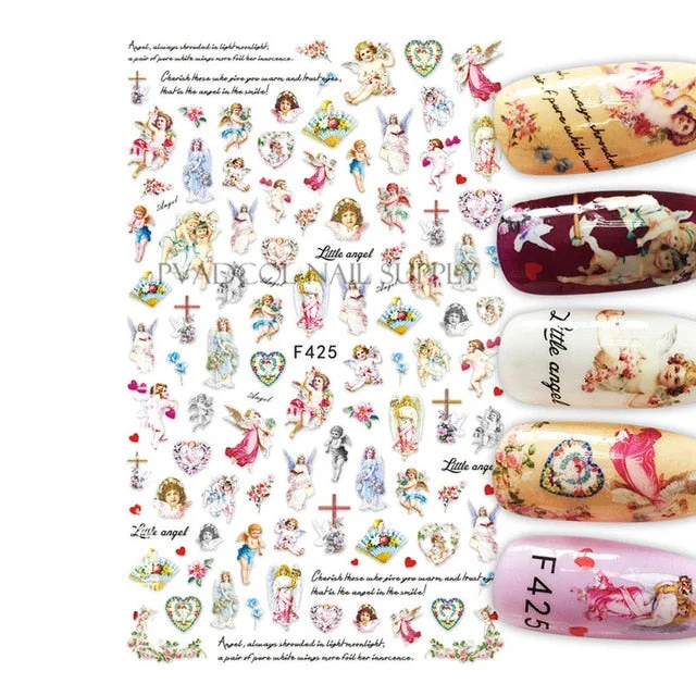 Cherry Fruit Nail Stickers 3D Summer Style Nail Art Transfer Decals Self-Adhesive Slider Wraps Nail Decoration Manicure Foils-Nail Inspo