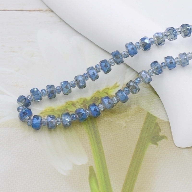 1 Set Diameter 6 Mm Hole 1~1.9mm Artificial Crystal Glass Glittery Beads