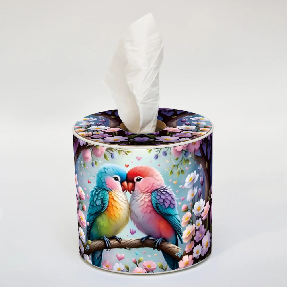 Lovebird DIY Diamond Painting Handmade Tissue Holder Rhinestones Tissue Box