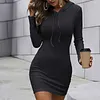 Hoodie Sweatshirt Dress Slim Pullover Skirt