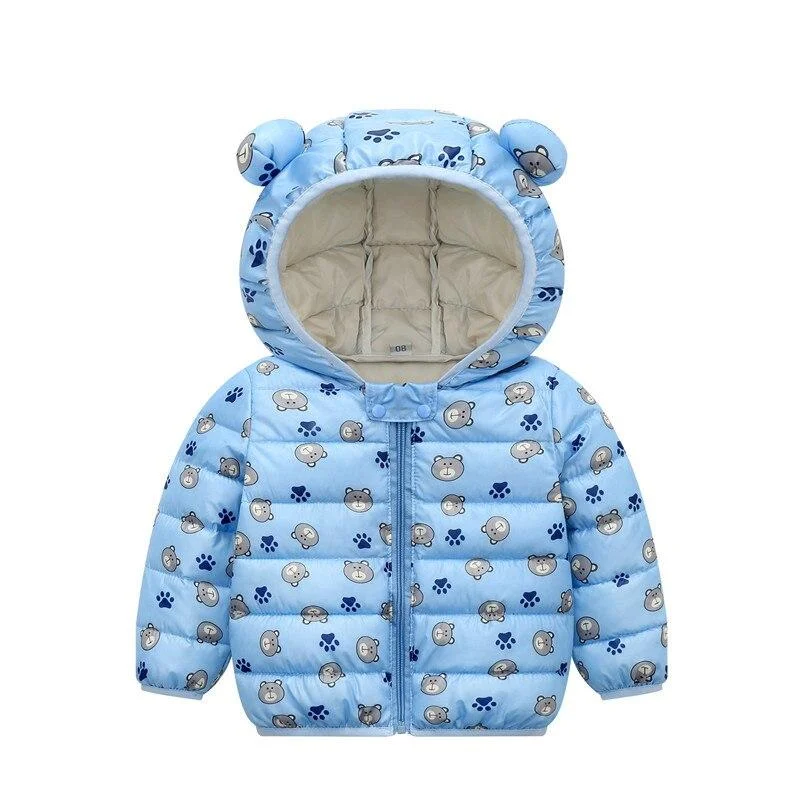 Children Solid Color Coat Boys Trendy Cotton Clothes Girls Fashion Hooded Outerwear Kids Casual Warm Jacket Kids Winter Clothes