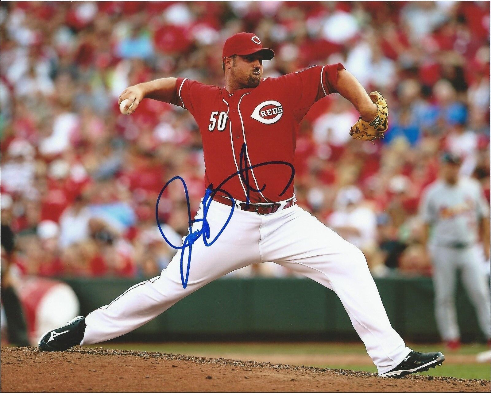 JONATHAN BROXTON signed CINCINNATI REDS 8x10 Photo Poster painting