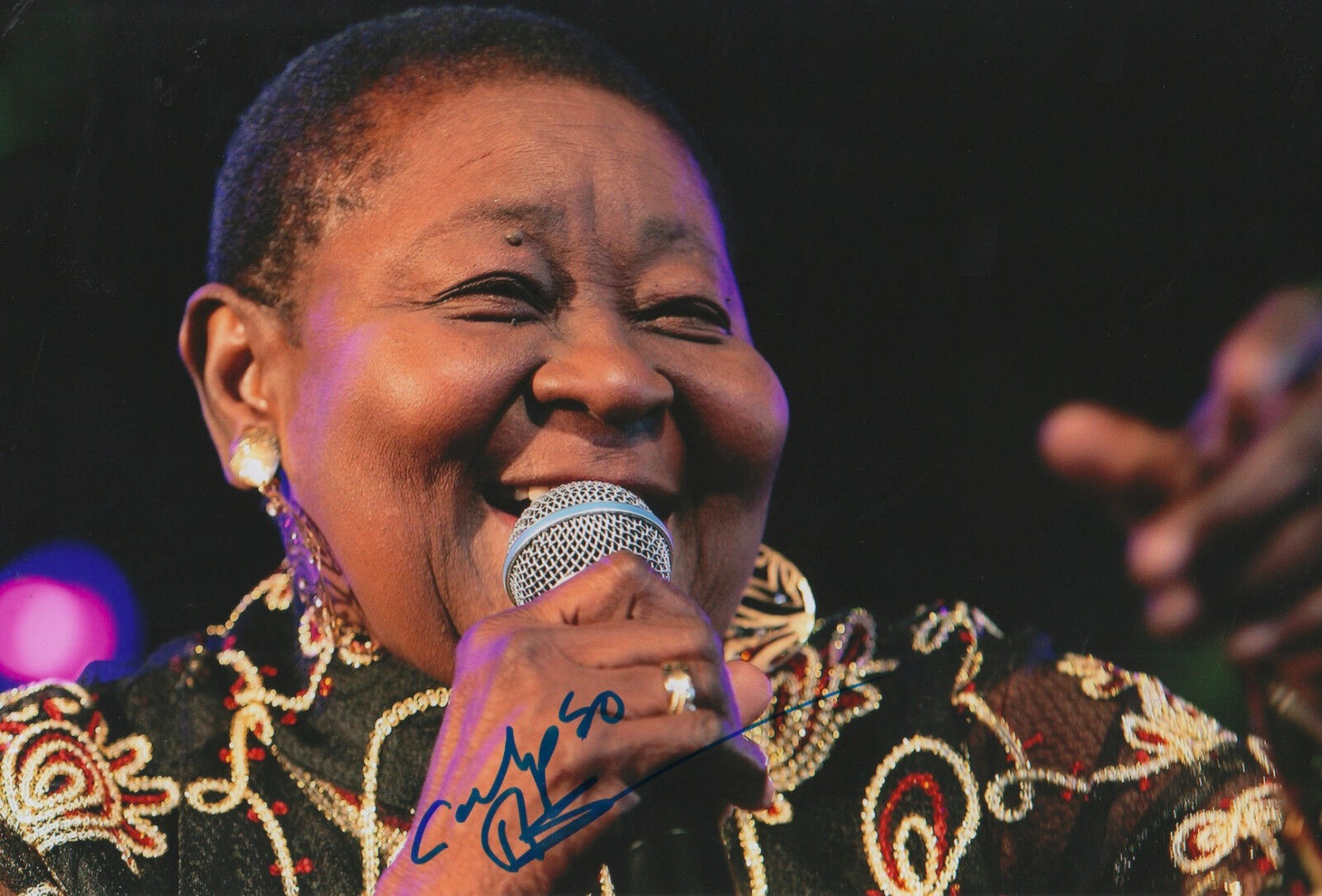 Calypso Rose signed 8x12 inch Photo Poster painting autograph