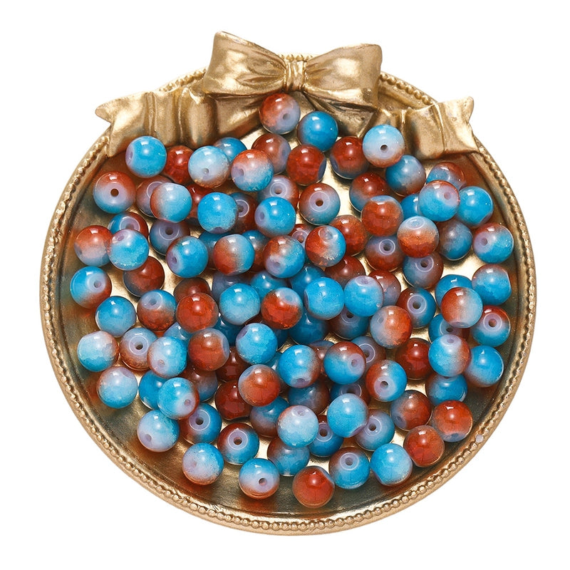 50 PCS/Package Diameter 10mm Diameter 4mm Diameter 8mm Glass Solid Color Jewelry Accessories