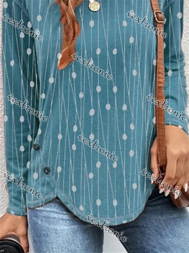 Women Half Sleeve V-neck Solid Color Dress