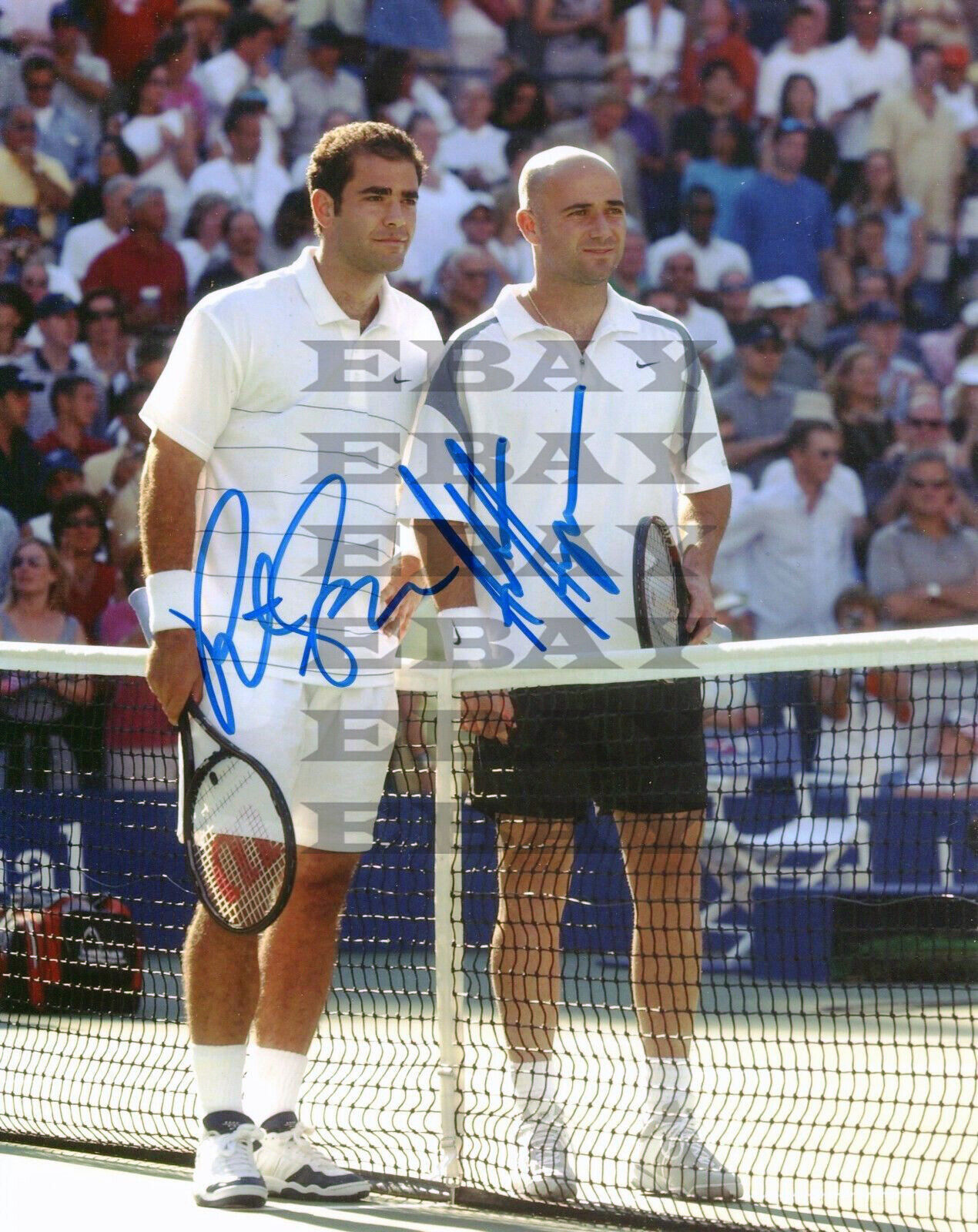 Pete Sampras Andre Agassi 2002 Signed 8x10autographed Photo Poster painting Reprint