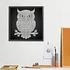 DIY Pearl Painting Owl for Home Wall Decor(25x25cm)