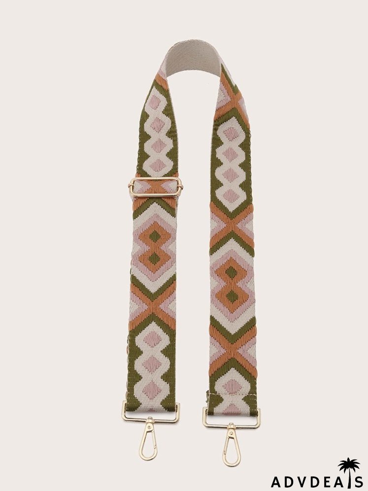 Colorblock Geo Graphic Bag Strap