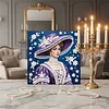 uk.everydayedeals DIY Pearl Painting With Frame - Handmade Self-Adhesive Pearls - Lady(25*25cm)