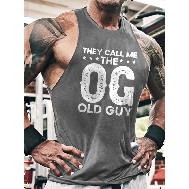They Call Me The Old Guy  Inspired Print Vintage Vest / Rvogue / Rvogue