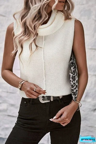 Mock Neck Sweater Vest