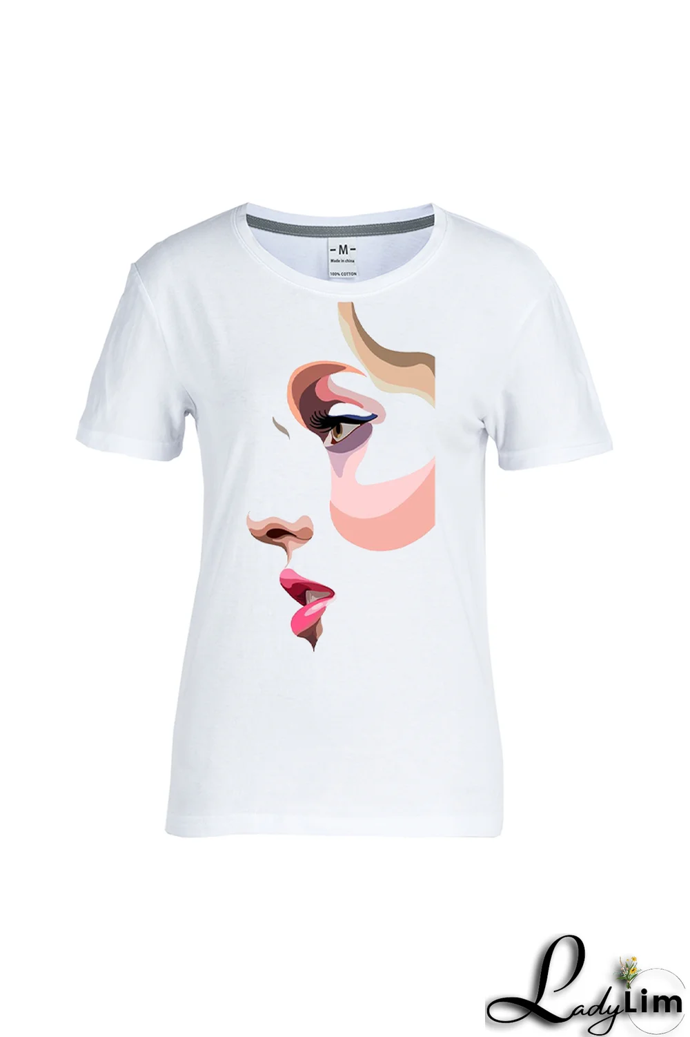 Orange Casual Daily Print Patchwork O Neck T-Shirts